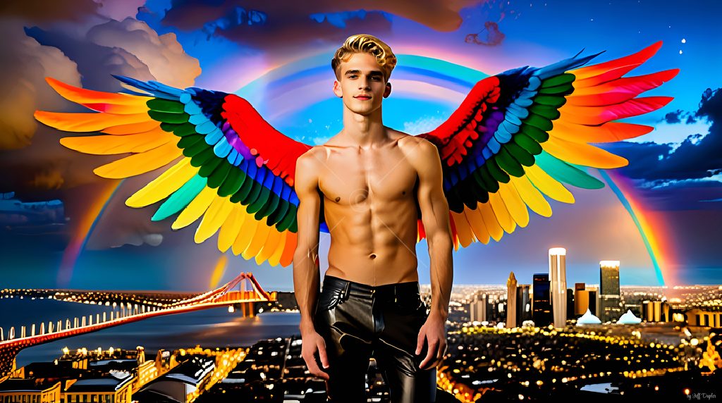 Wings of Pride - AI LGBTQ Fantasy Art