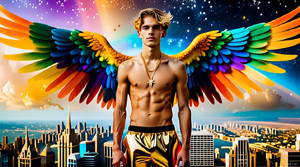 Wings of Pride - AI LGBTQ Fantasy Art