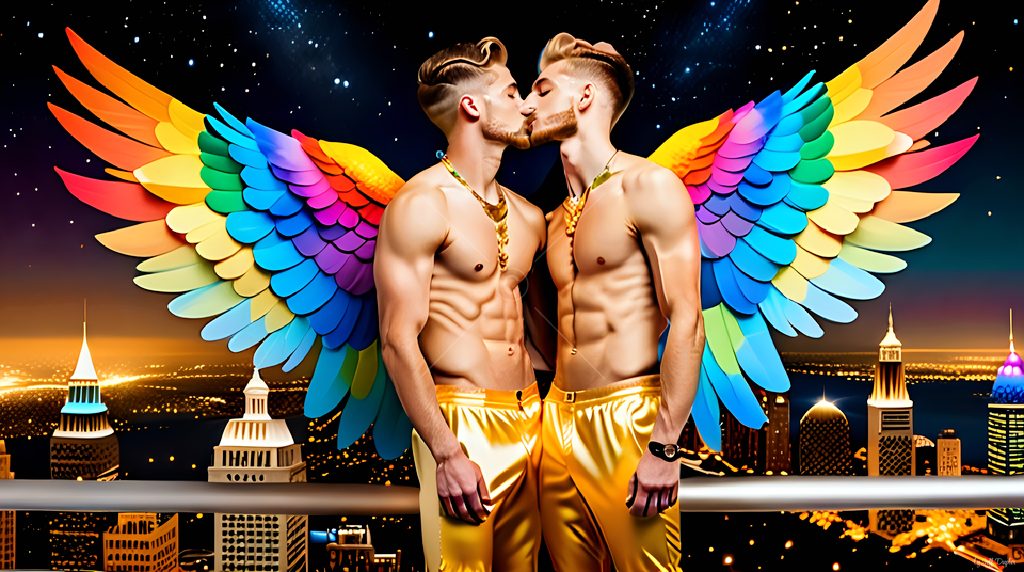 Wings of Pride - AI LGBTQ Fantasy Art