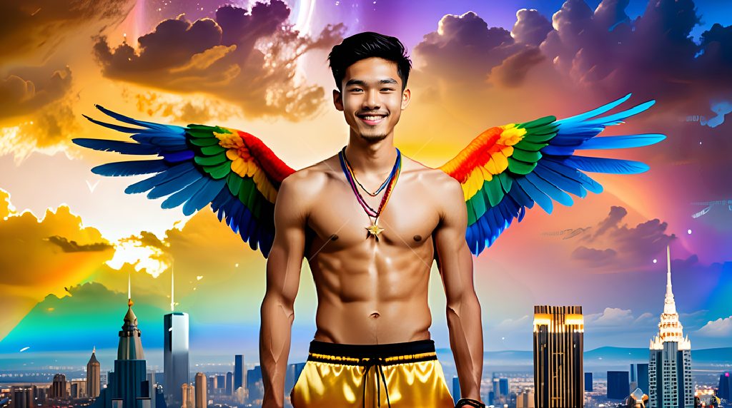 Wings of Pride - AI LGBTQ Fantasy Art