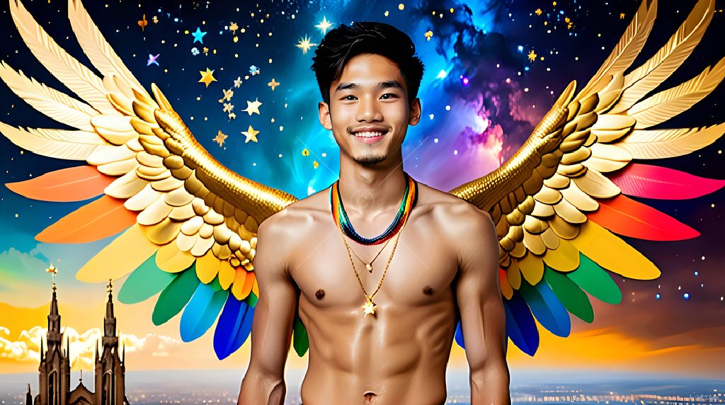 Wings of Pride - AI LGBTQ Fantasy Art