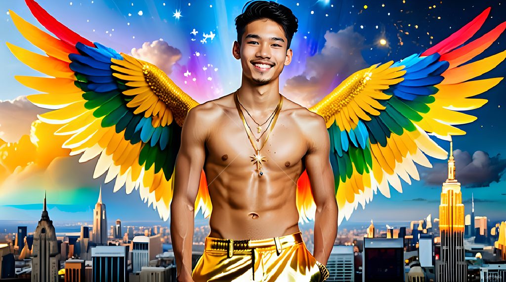 Wings of Pride - AI LGBTQ Fantasy Art