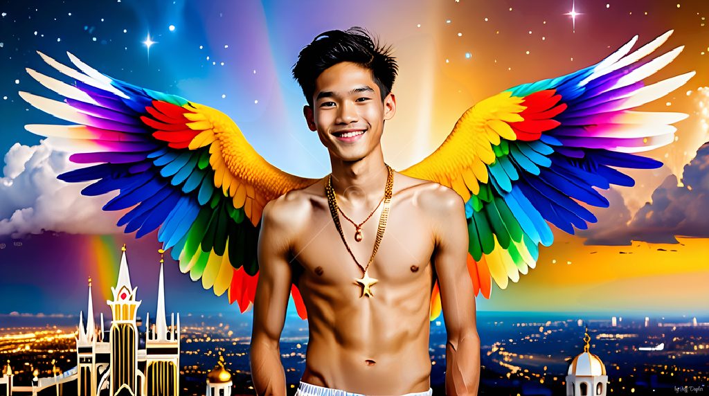 Wings of Pride - AI LGBTQ Fantasy Art