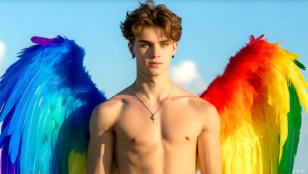 Wings of Pride - AI LGBTQ Fantasy Art
