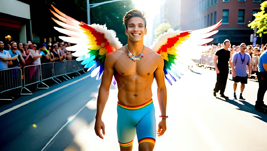 Wings of Pride - AI LGBTQ Fantasy Art