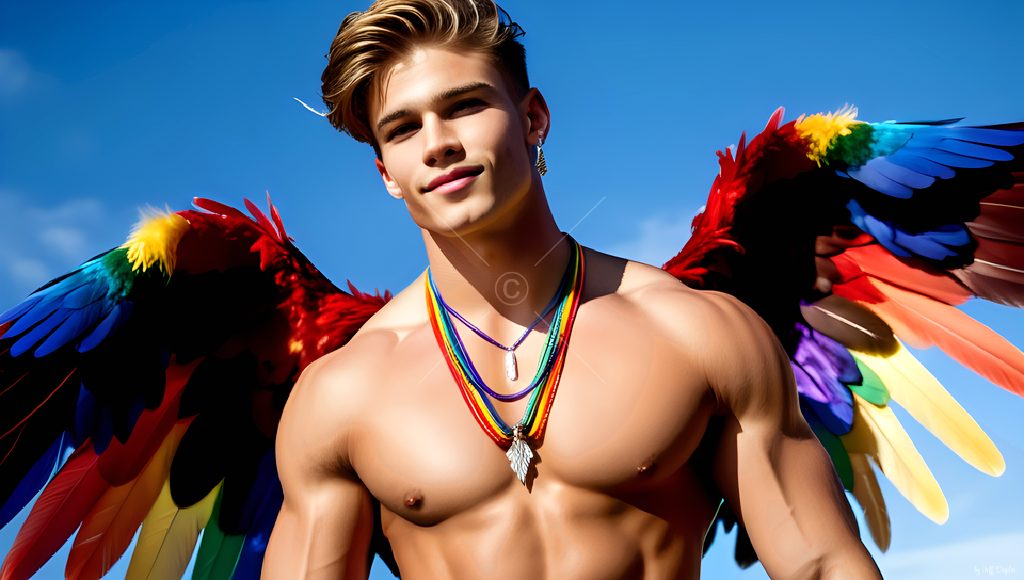 Wings of Pride - AI LGBTQ Fantasy Art
