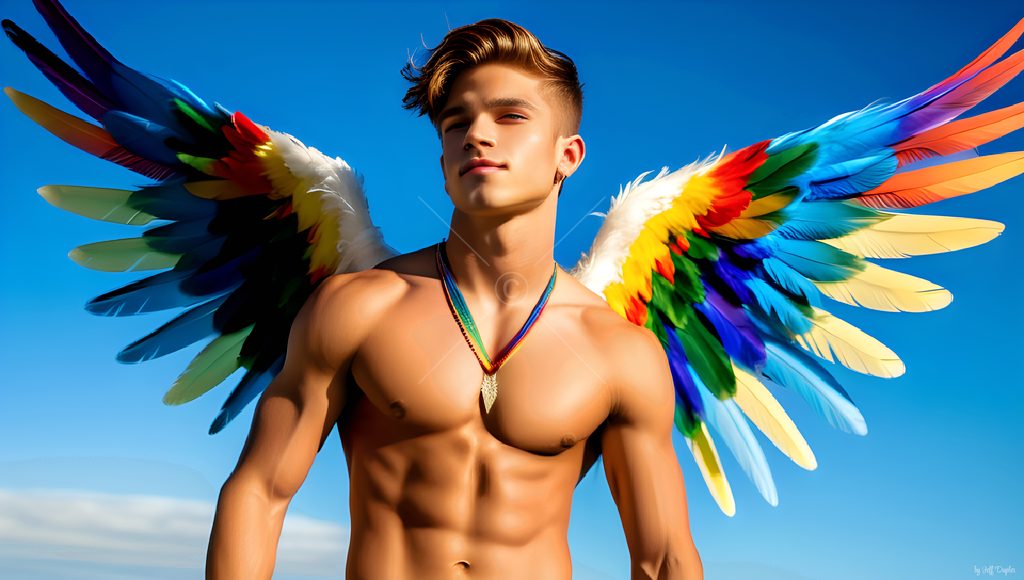 Wings of Pride - AI LGBTQ Fantasy Art