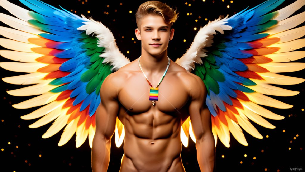 Wings of Pride - AI LGBTQ Fantasy Art