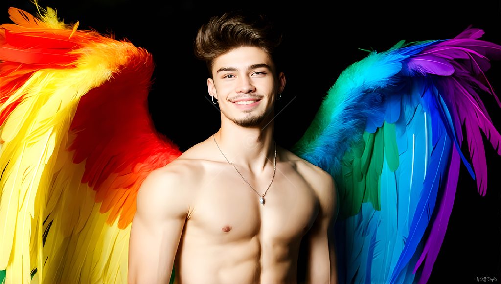 Wings of Pride - AI LGBTQ Fantasy Art