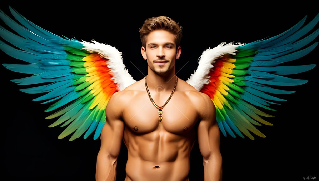 Wings of Pride - AI LGBTQ Fantasy Art