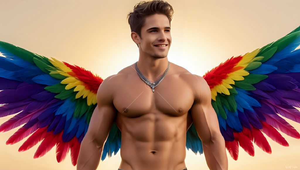 Wings of Pride - AI LGBTQ Fantasy Art