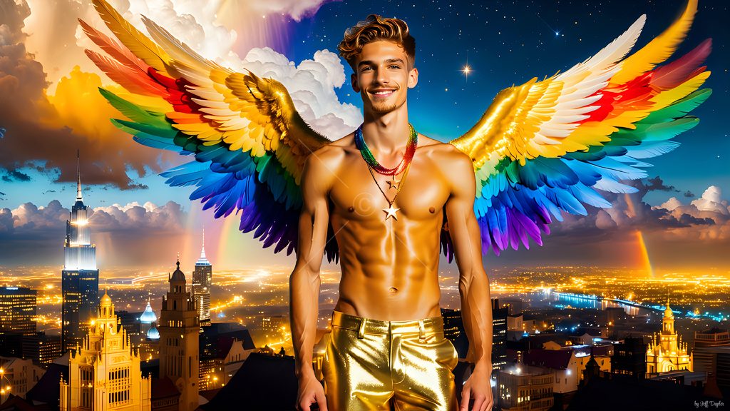 Wings of Pride - AI LGBTQ Fantasy Art