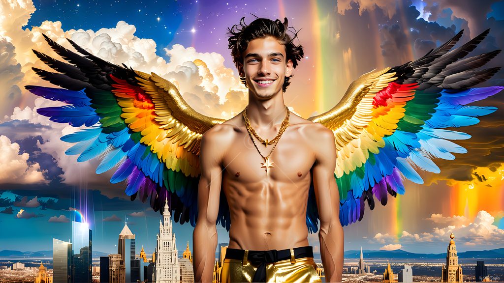 Wings of Pride - AI LGBTQ Fantasy Art