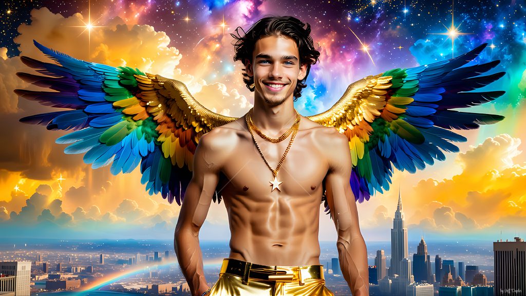 Wings of Pride - AI LGBTQ Fantasy Art