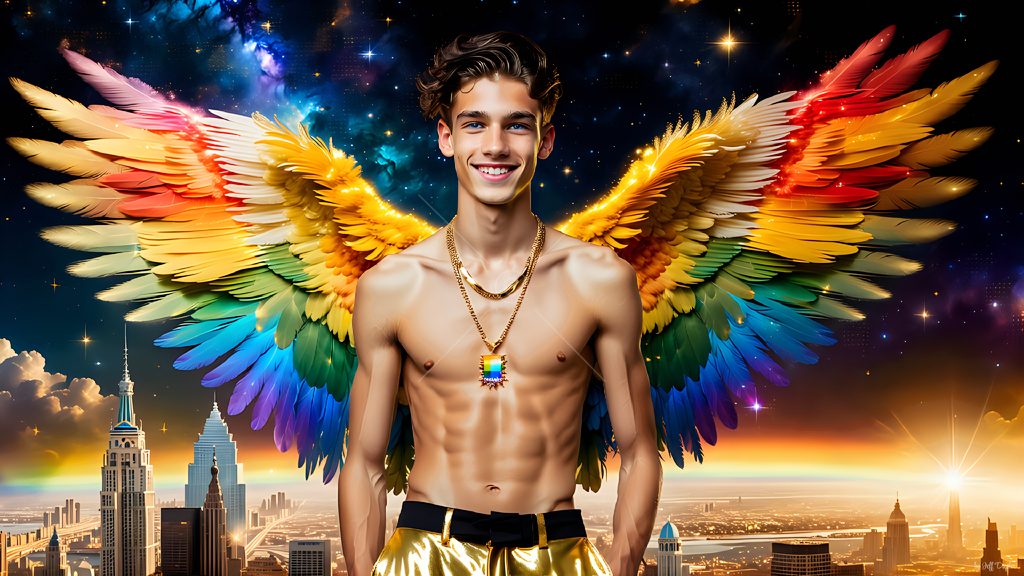 Wings of Pride - AI LGBTQ Fantasy Art