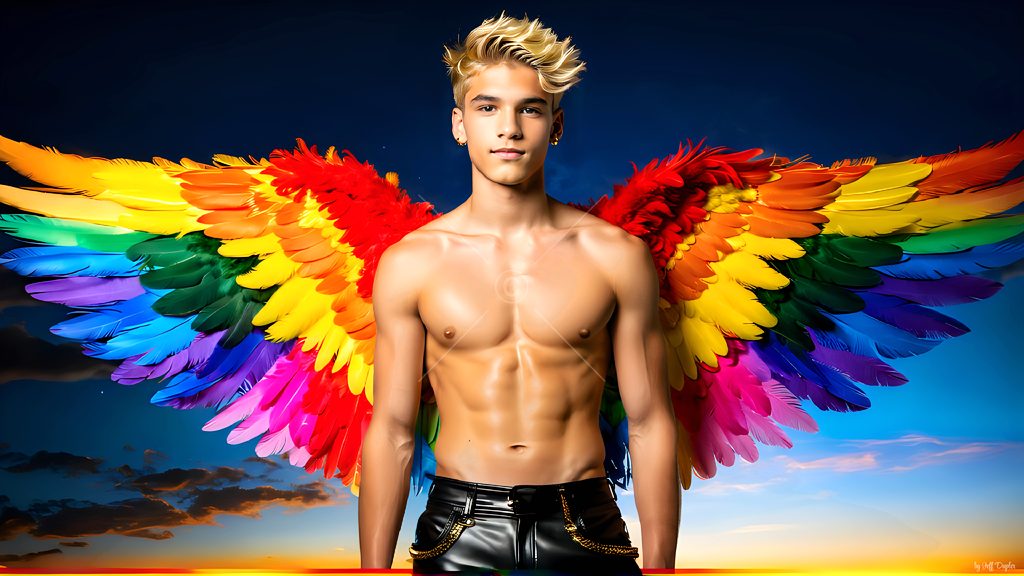 Wings of Pride - AI LGBTQ Fantasy Art