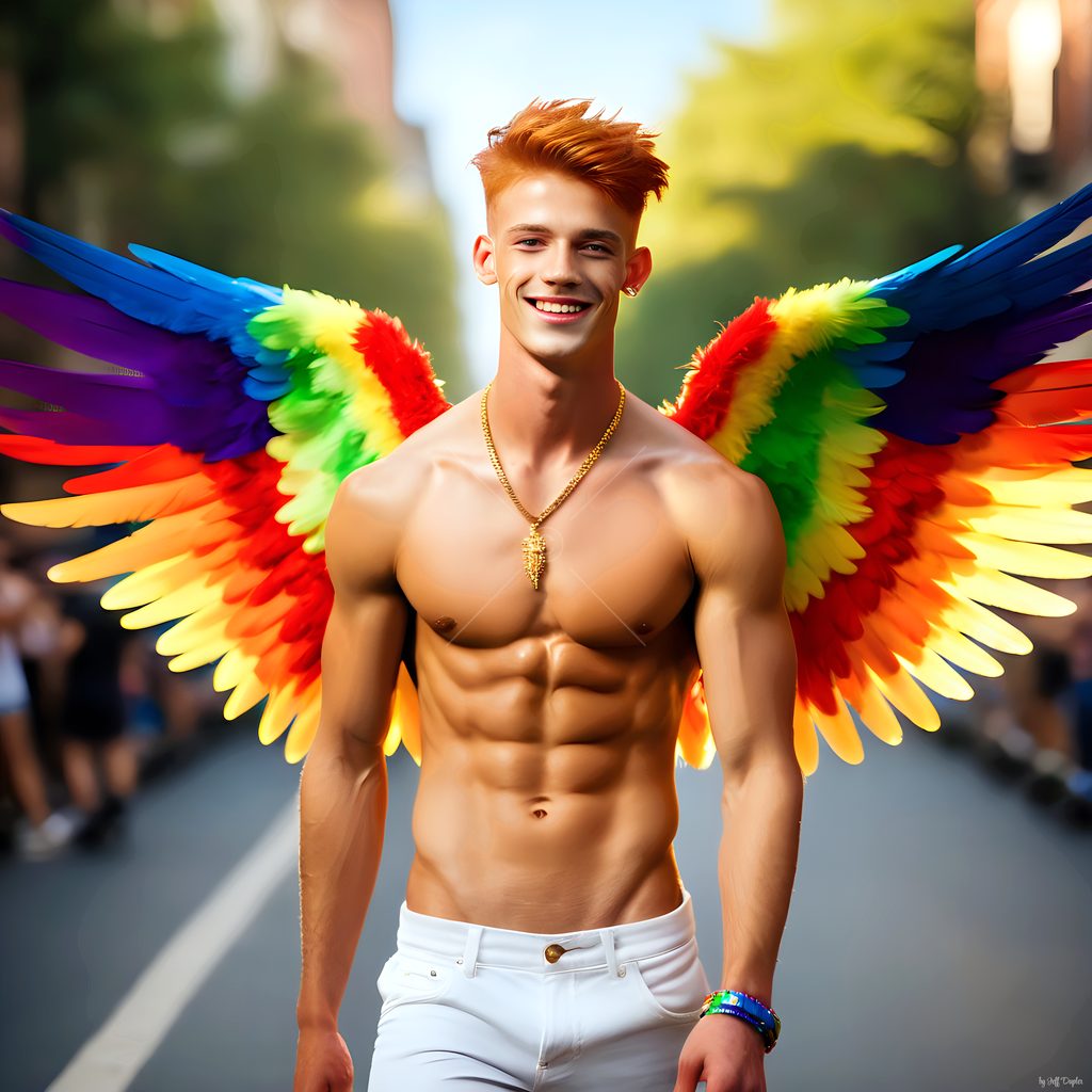Wings of Pride - AI LGBTQ Fantasy Art