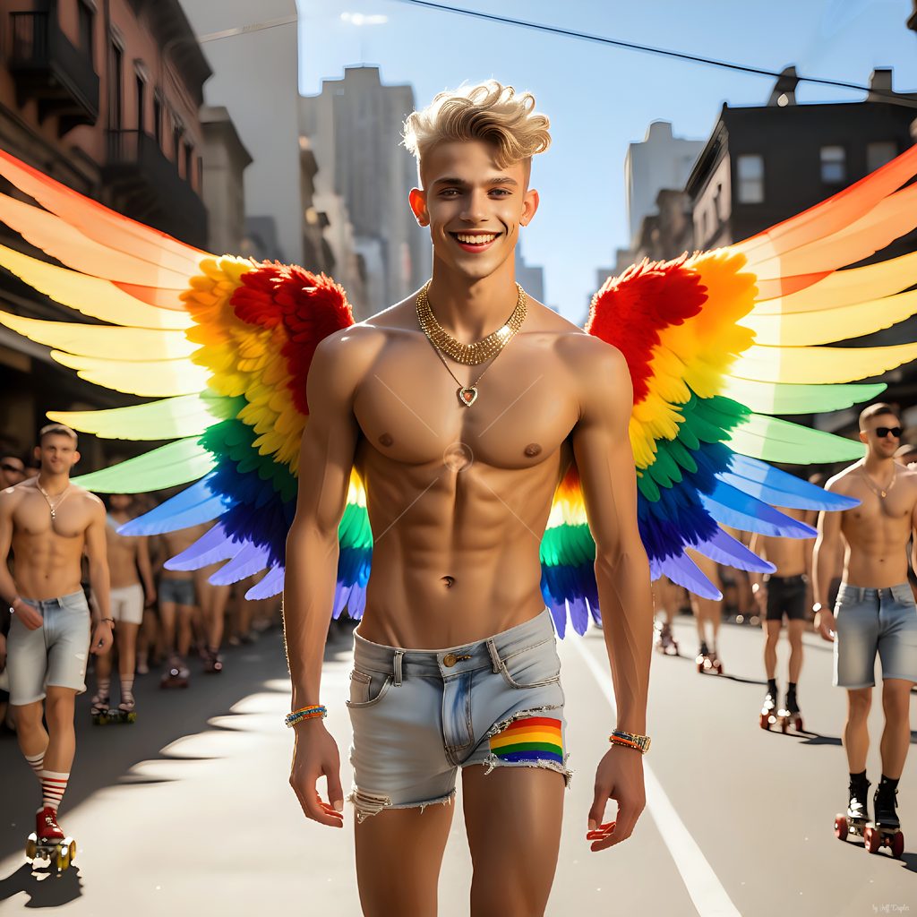 Wings of Pride - AI LGBTQ Fantasy Art