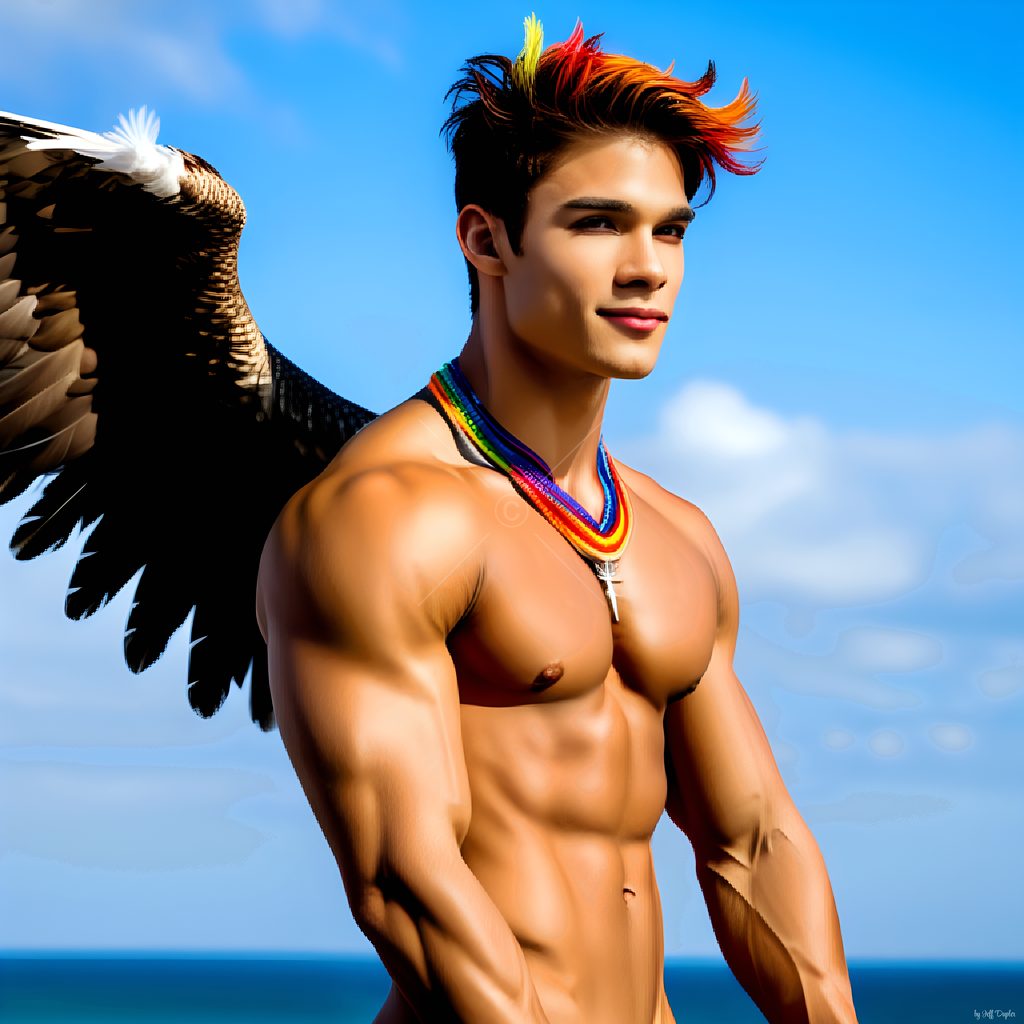 Wings of Pride - AI LGBTQ Fantasy Art