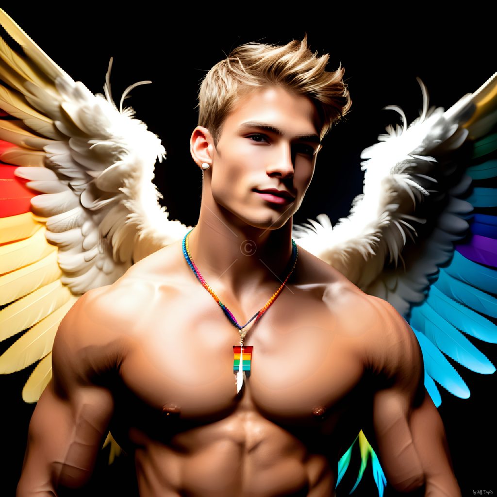 Wings of Pride - AI LGBTQ Fantasy Art